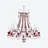 Z&eacute;nith Chandelier Red (24L) Baccarat in Crystal Red