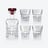 Louxor Tumblers & Carafe Bar Set Baccarat, Cocktail glass in Crystal Red