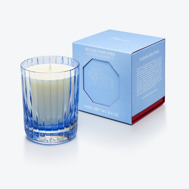 4 Elements Scented Candle Ivresse Des Cimes Baccarat in Wax Blue