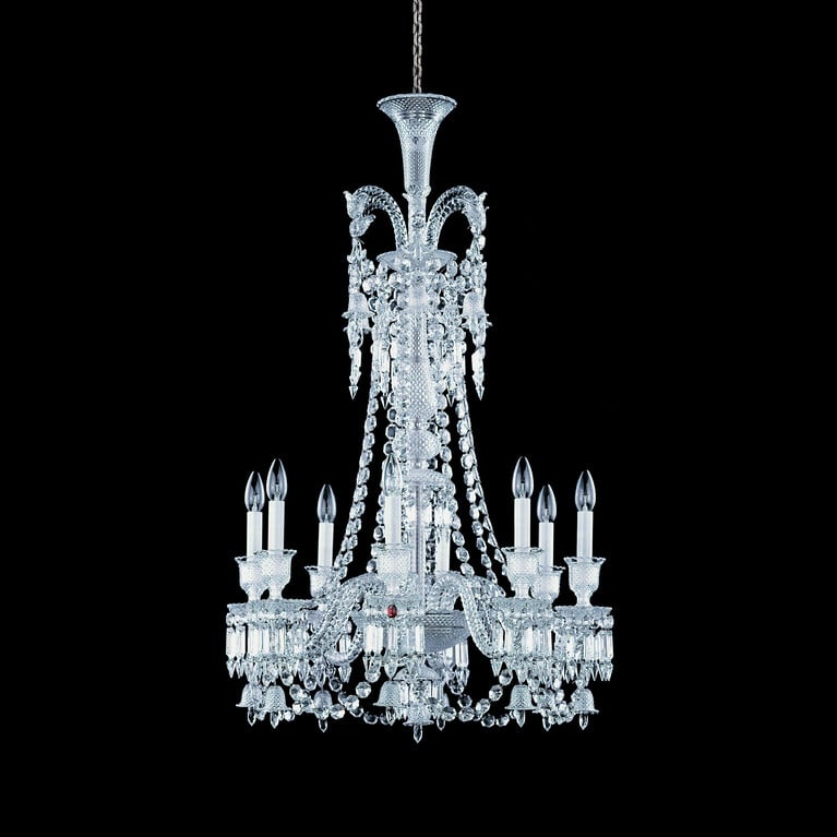 Zénith Chandelier Long (8L) Baccarat in Crystal Clear