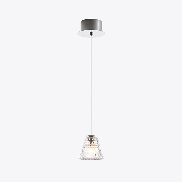 Lampada A Sospensione New Antique S Baccarat in Cristallo Clear