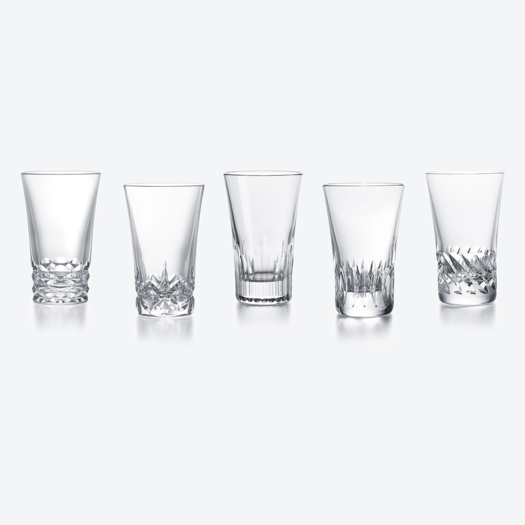 Glass Japan 5-Piece Assorted Set II Baccarat in Crystal Clear