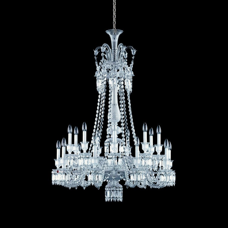Z&eacute;nith Chandelier Long (18L) Baccarat in Crystal Clear View 1