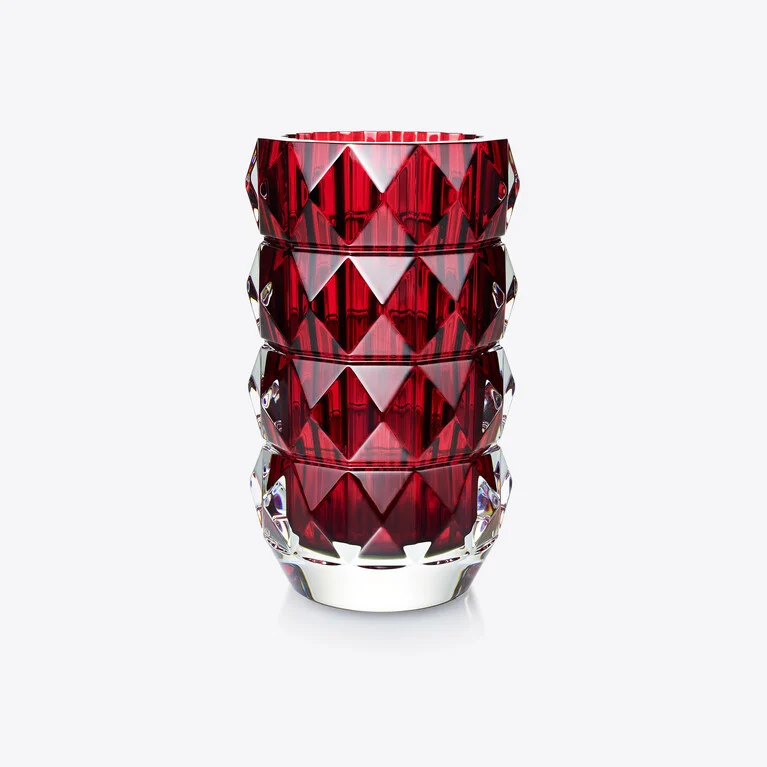 مزهرية لوكسور مستديرة Baccarat من كريستال أحمر عرض 1