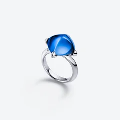 Select M&eacute;dicis Silver Ring Baccarat in Silver Blue