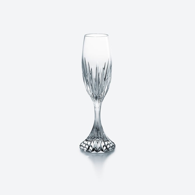 マッセナ シャンパンフルート Baccarat、クリアのクリスタル製のシャンパンフルート