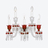 Zénith Wall Unit Clear and Red (5L) Baccarat in Crystal Red