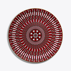 Select Arcadia Red Show Plate Baccarat in Porcelain Red