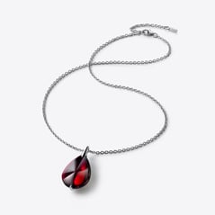 Select Fleurs de Psyd&eacute;lic Silver Necklace Baccarat in Silver Red