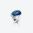 Psyd&eacute;lic Silver Ring Baccarat in Blue Silver