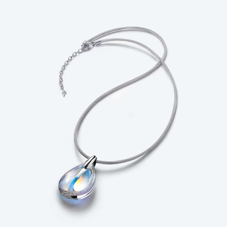 Psydélic Silver Pendant Iridescent Clear