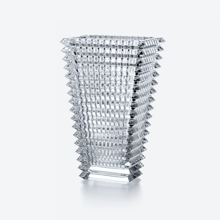 مزهرية آي مستطيلة L Baccarat من كريستال شفاف عرض 1