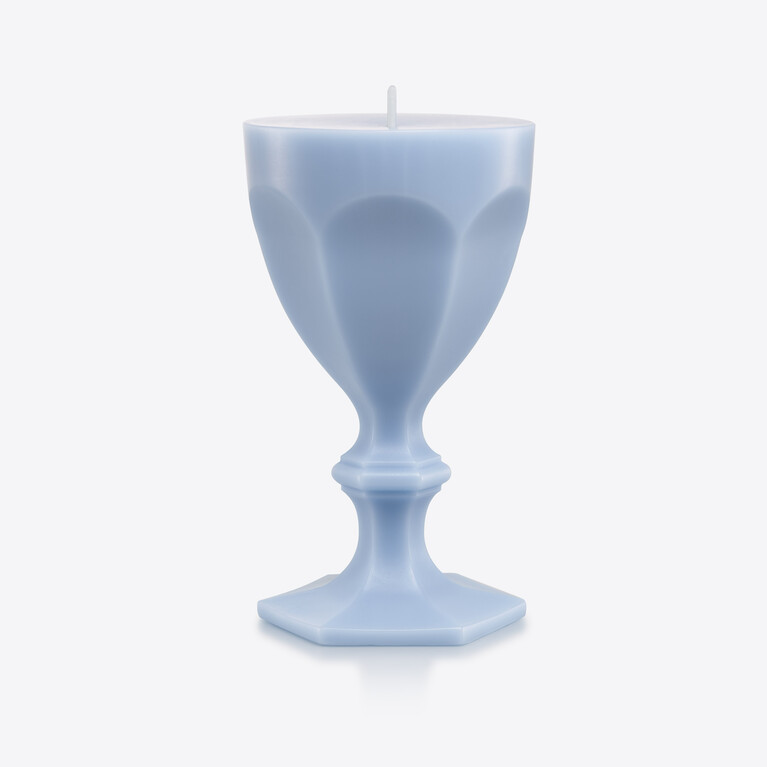 Harcourt Glass Candle Baccarat in Wax Blue View 1