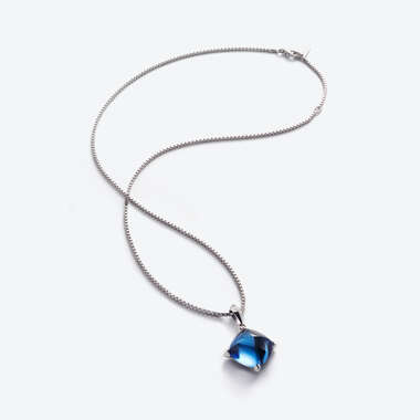 Médicis Silver Necklace Riviera Blue View 1