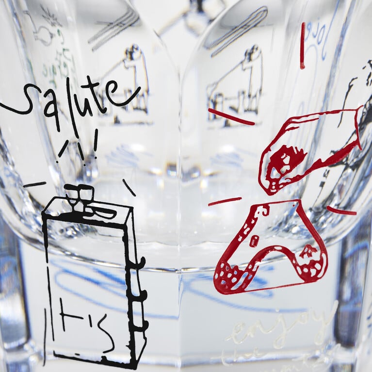 طقم قارورة وكؤوس ويسكي من مجموعة آركور، بتصميم هاري نورييف Baccarat من كريستال شفاف