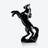 Pegase Horse Sculpture Black Baccarat