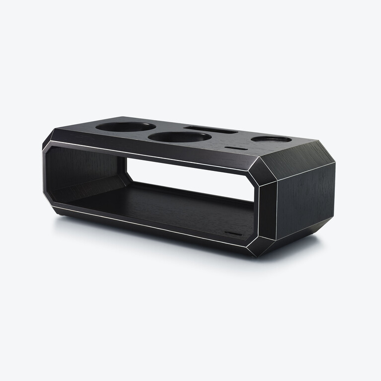 Octogone Bar Accessory Case Black Oak Baccarat in Wood Black