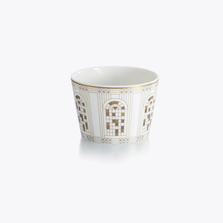 Arcadia Gold & Platinum Timbale Baccarat in Porcelain Gold View 1