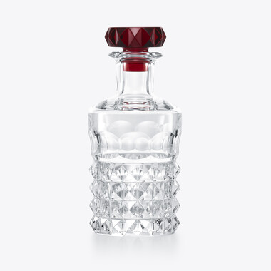 Louxor Whisky Decanter Clear & red Baccarat