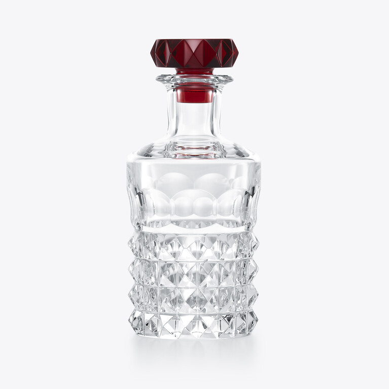 卢索威士忌醒酒瓶 透明与红色 Baccarat