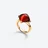 Bague M&eacute;dicis Vermeil Baccarat en Argent plaqu&eacute; or 18 carats Rouge
