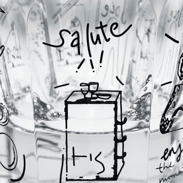 Harcourt Whisky-Dekanter- und Becherset Harry Nuriev Baccarat in Klarem Kristall