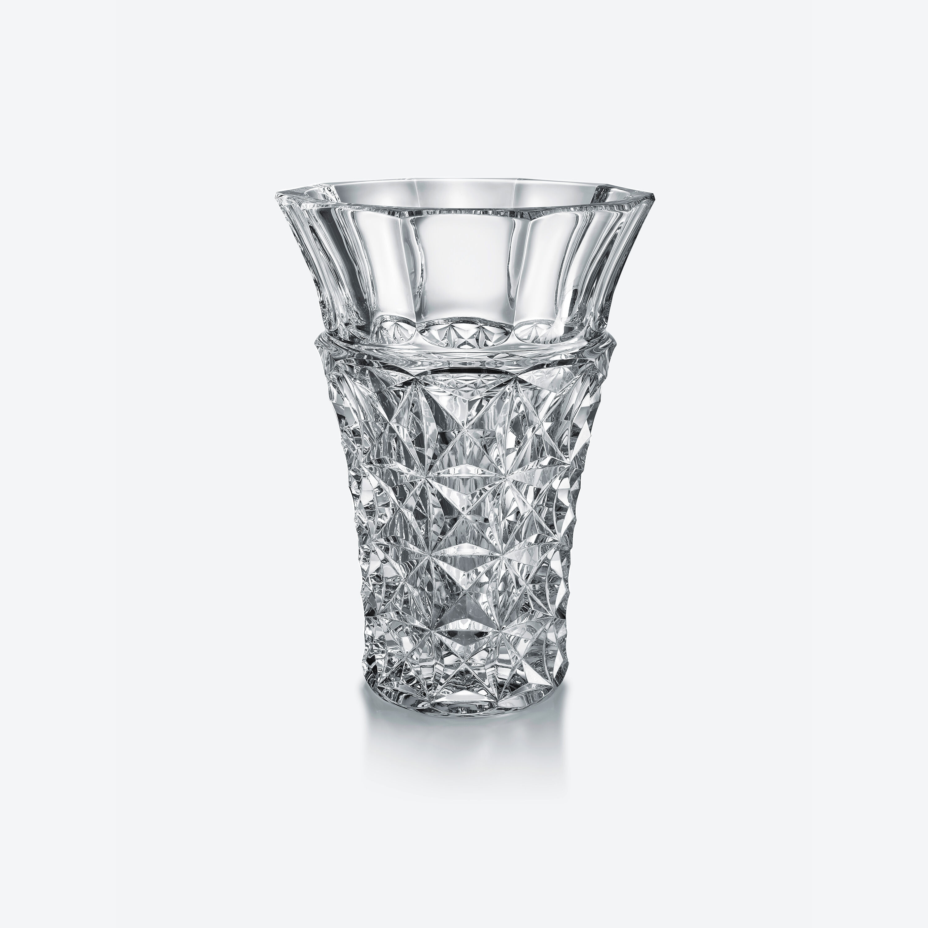 Baccarat France Clear Cut Crystal Serpentine Swirl Twist