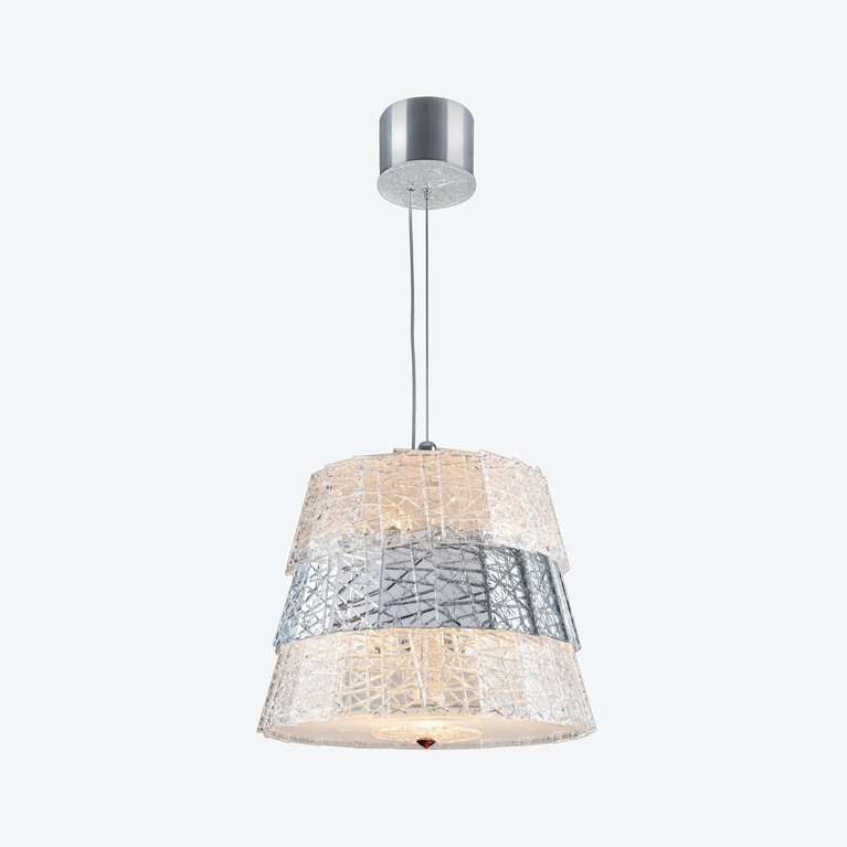 Tuile de Cristal Chandelier Frozen Silver S Baccarat in Crystal Silver View 1