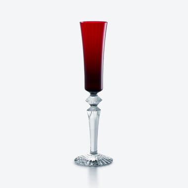 Mille Nuits Flutissimo Flutes Baccarat, Champagne flute in Crystal Red