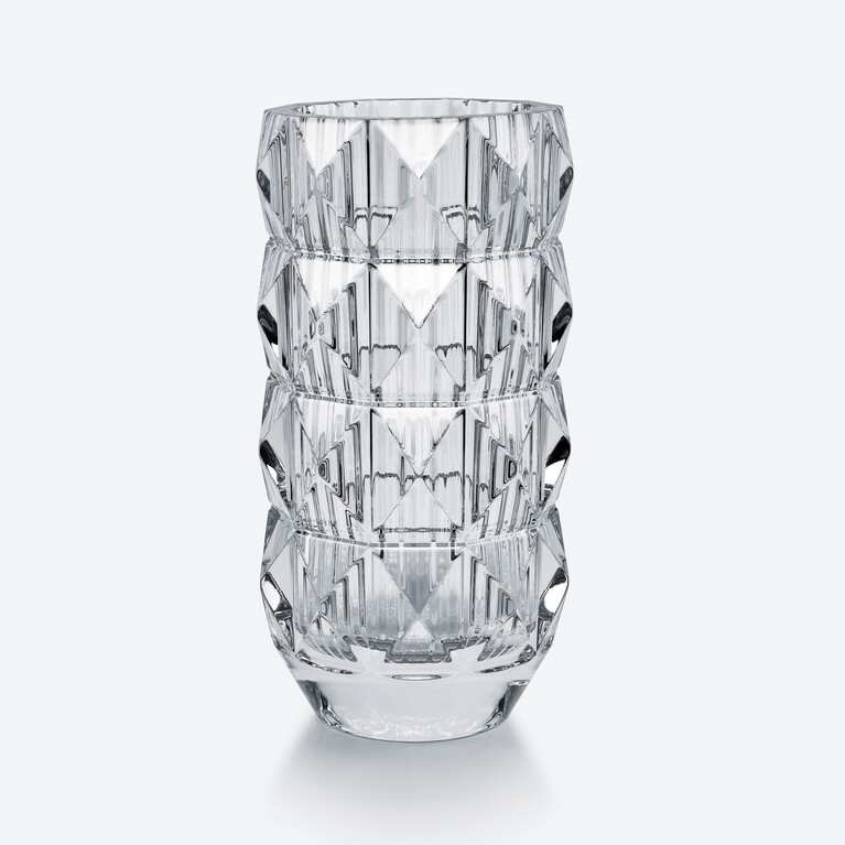 룩소르 라운드 베이스(LOUXOR ROUND VASE) Baccarat, 클리어 크리스탈로 만든