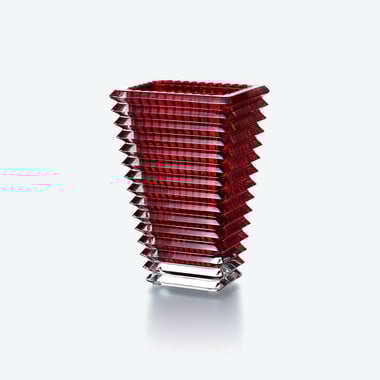 Jarrón Rectangular S Eye Baccarat en Cristal Red