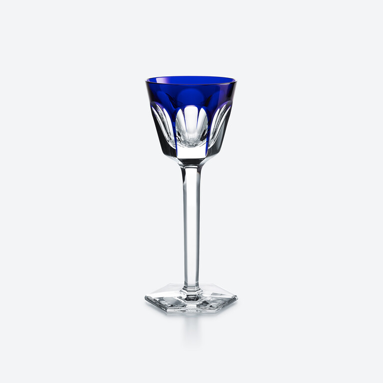 Harcourt Wine Rhine Glass Baccarat, Wine glass in Crystal Blue
