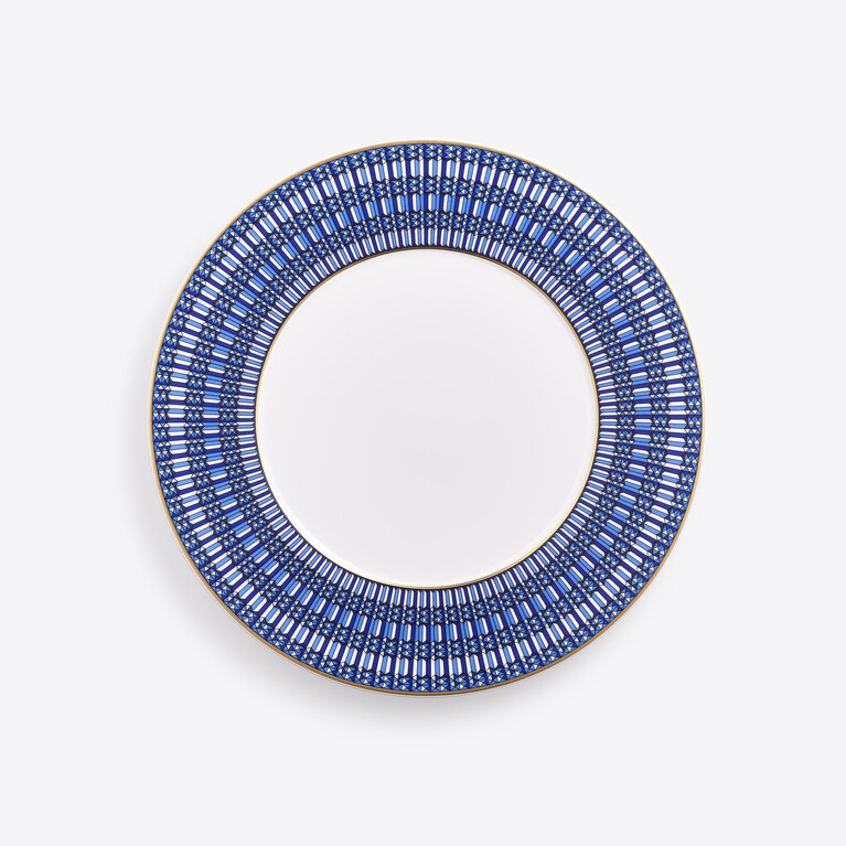 Arcadia Blue Dinner Plates Baccarat in Porcelain Blue View 1