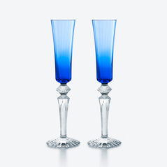 Select Mille Nuits Flutissimo Flutes Baccarat, Champagne flute in Crystal Blue