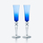 Mille Nuits Flutissimo Flutes Baccarat, Champagne flute in Crystal Blue