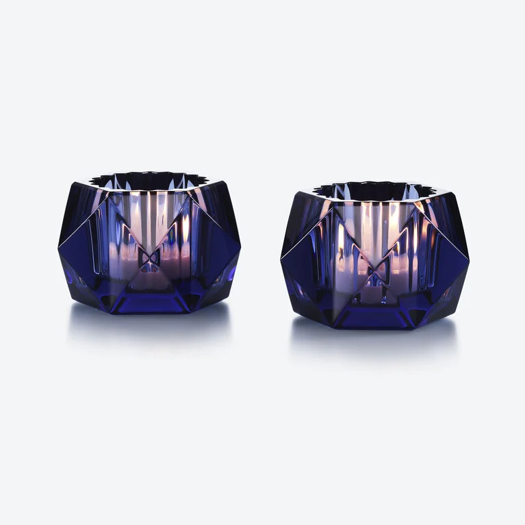 Louxor Votives Baccarat in Crystal Blue View 1