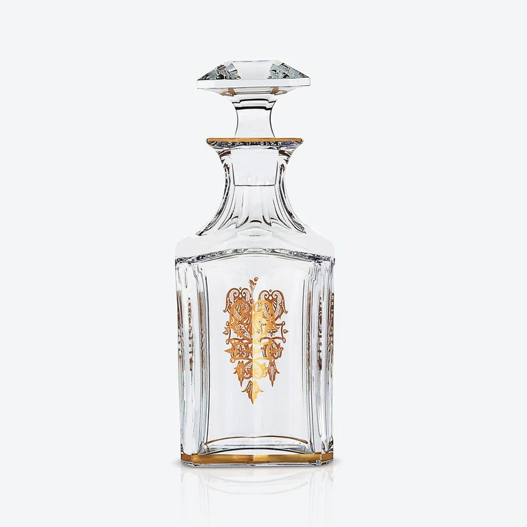 Harcourt Empire Whisky Decanter Baccarat in Crystal Gold View 1