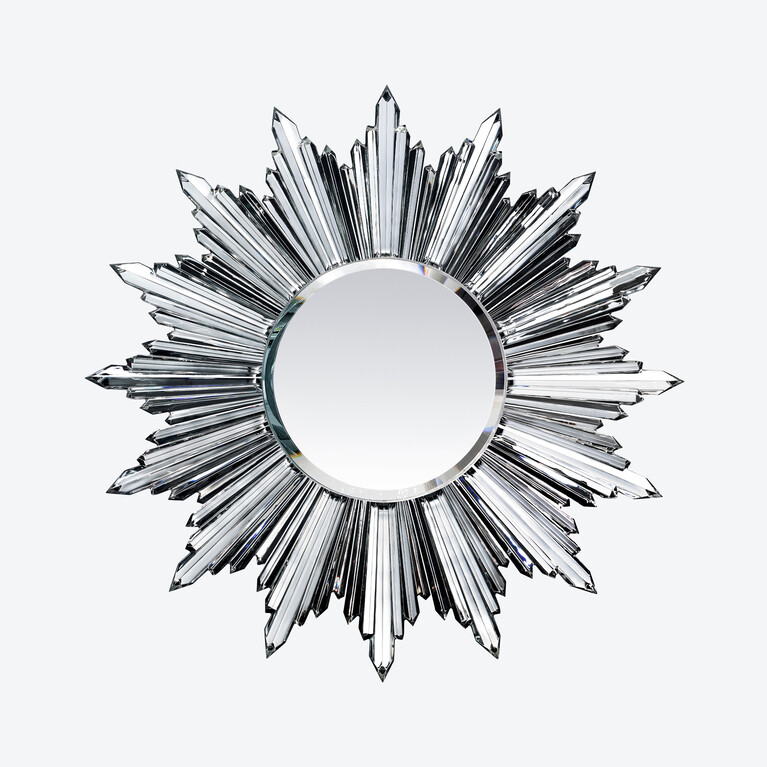 H&eacute;ritage Sun Mirror Baccarat in Crystal Silver View 2