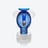 Sculpture Koala Faunacrystopolis Baccarat en Cristal Bleu
