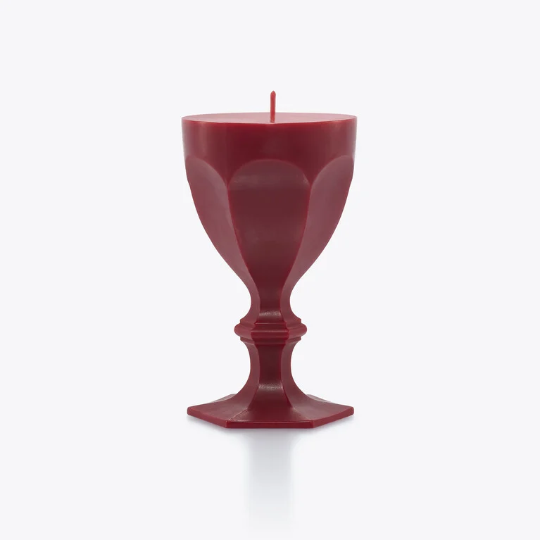 Harcourt Glass Candle Baccarat in Wax Red View 1