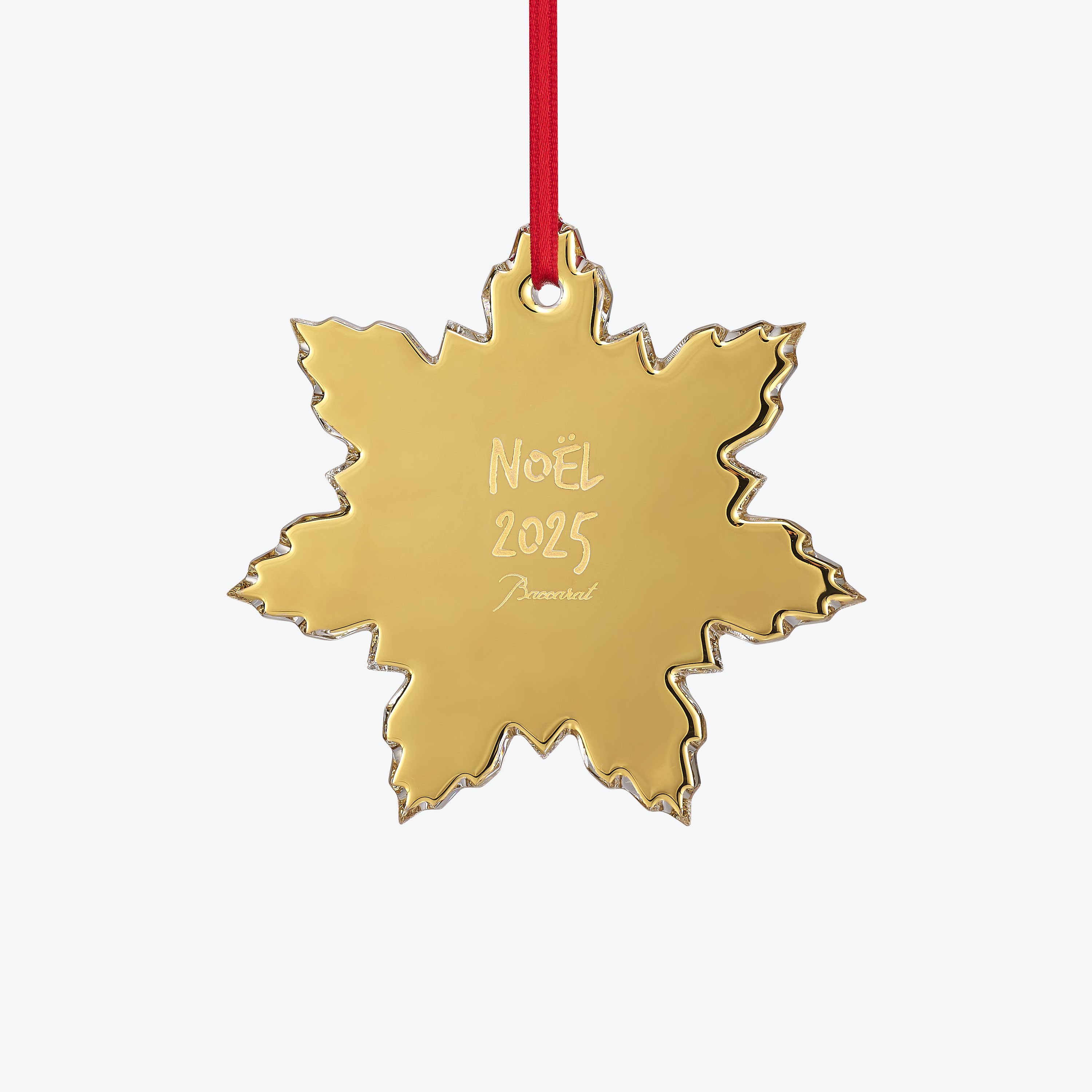 バカラ　金色雪の結晶オーナメント　2017 バカラ 金色雪の結晶オーナメント 2017