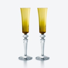 Select Mille Nuits Flutissimo Flutes Baccarat, Champagne flute in Crystal Yellow