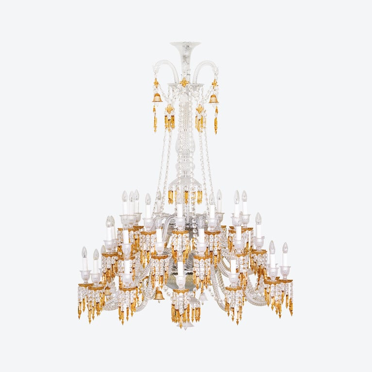 Z&eacute;nith Charleston Chandelier Short (36L) Baccarat in Crystal Yellow View 1