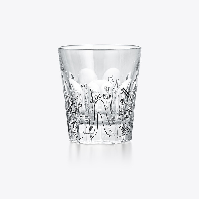 VERRE HARCOURT BOUTON BLEU VERRE BACCARAT | Vessiere