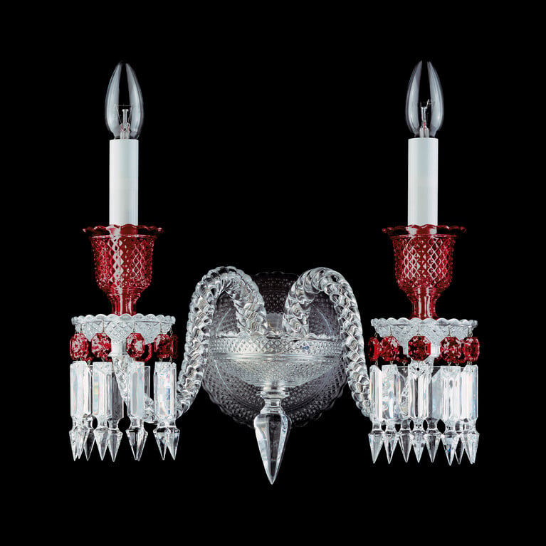 Z&eacute;nith Wall Unit Clear and Red (2L) Baccarat in Crystal Red View 1