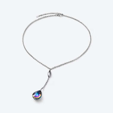 Fleurs de Psydélic Silver Choker Blue Scarabee View 1