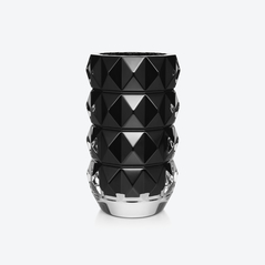 Select Louxor Round Vase M Baccarat in Crystal Black