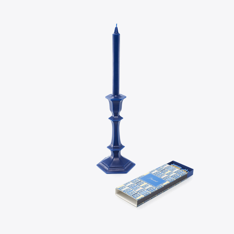 Harcourt Candleholder & Arcadia Matches Blue Baccarat in  