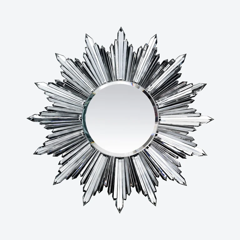 H&eacute;ritage Sun Mirror Baccarat in Silver Crystal View 2