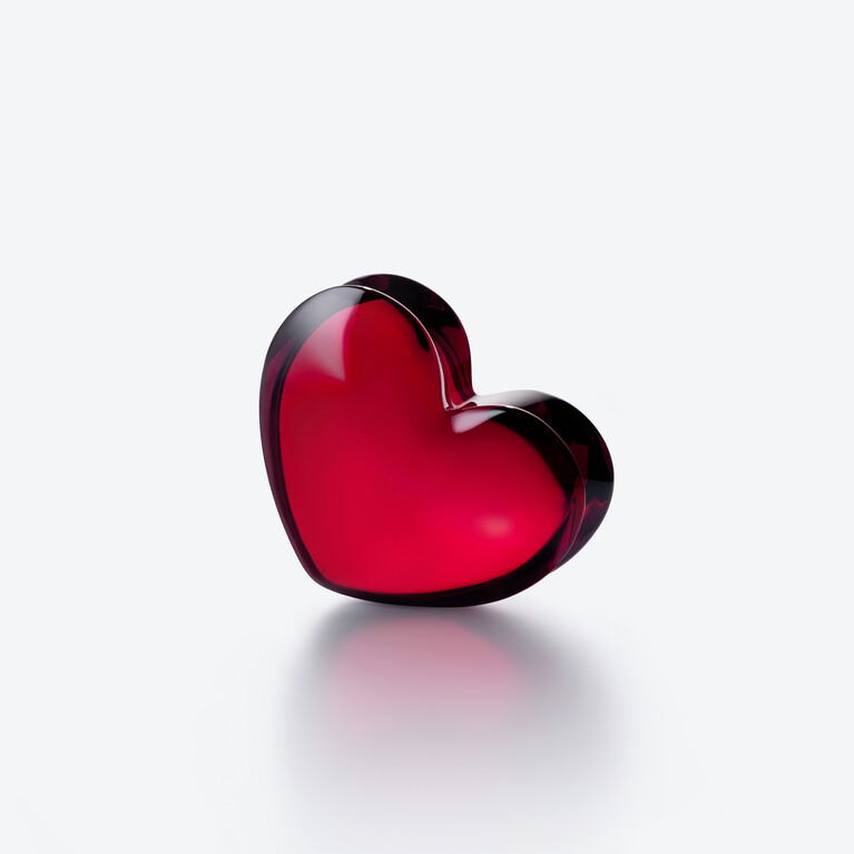 C&oelig;ur Zinzin Baccarat en Cristal Rouge